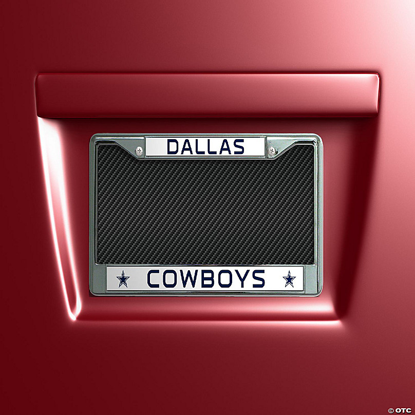 Set of 2 - Dallas Cowboys Black Plastic License Plate Frames Car