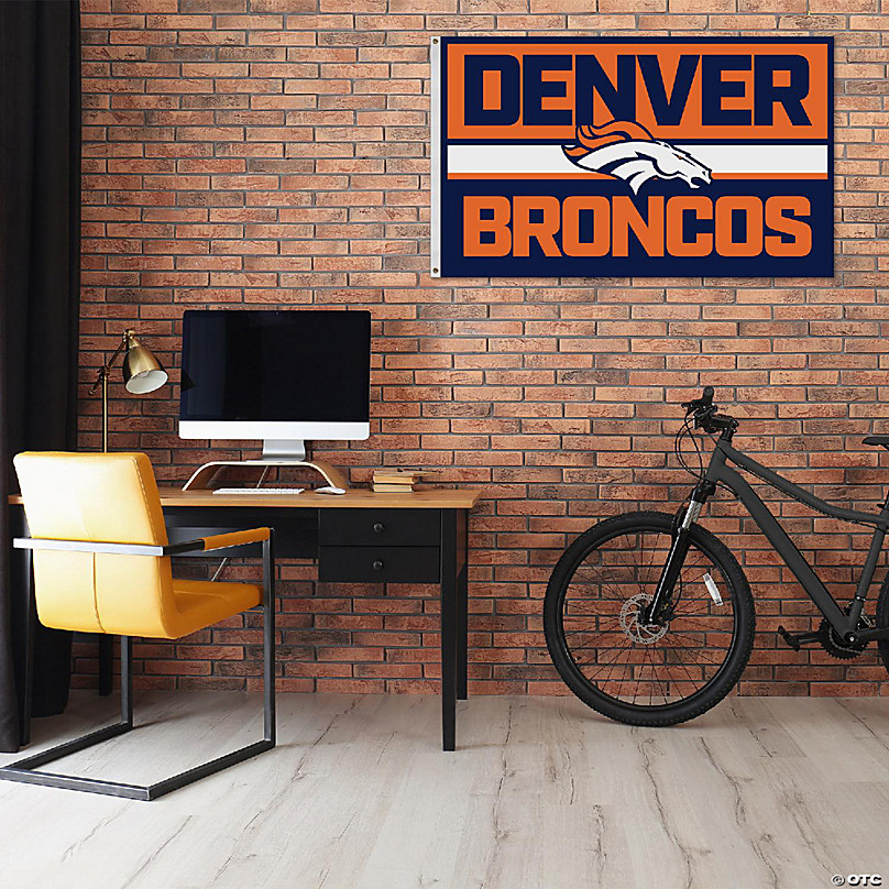 Rico Industries NFL Football Denver Broncos Orange D - Horse 3' x 5' Banner Flag