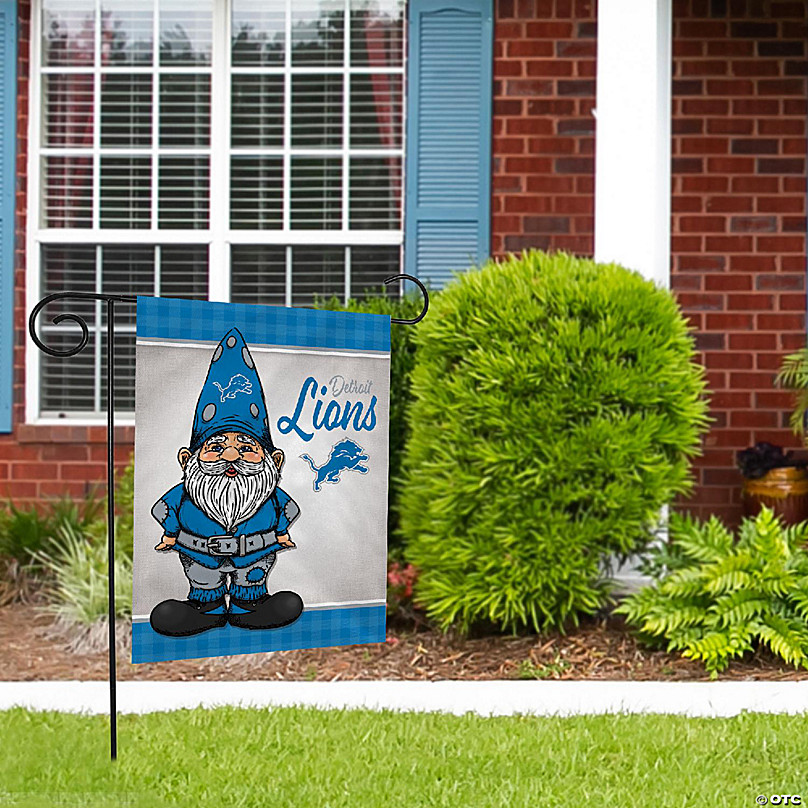 Rico Industries NFL Football Detroit Lions Gnome Spring 13 x 18 Double  Sided Garden Flag