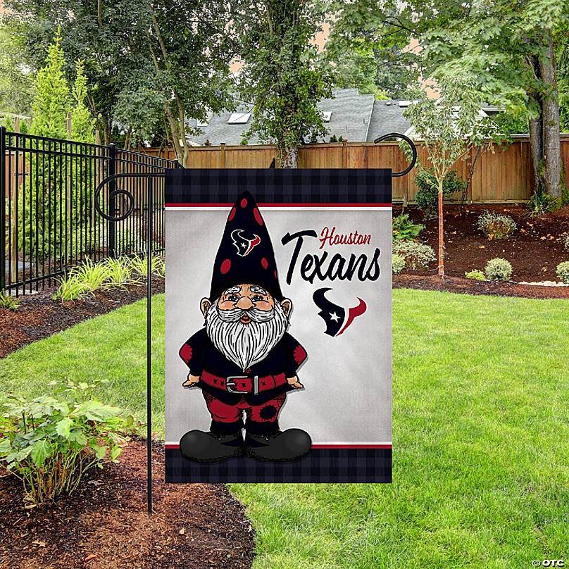 Rico Industries NFL Football Houston Texans Gnome Spring 13 x 18 Double  Sided Garden Flag