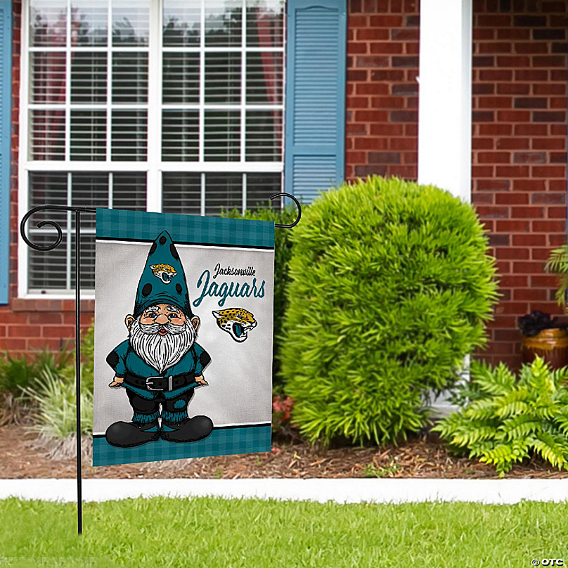 Rico Industries NFL Football Jacksonville Jaguars Gnome Spring 13 x 18 Double Sided Garden Flag