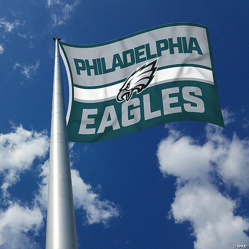 Evergreen Philadelphia Eagles Burlap 3' X 5' Flag, Premium Single