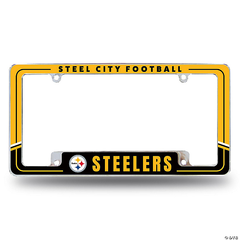 https://s7.orientaltrading.com/is/image/OrientalTrading/FXBanner_808/rico-industries-nfl-football-pittsburgh-steelers-two-tone-12-x-6-chrome-all-over-automotive-license-plate-frame-for-car-truck-suv~14418319.jpg