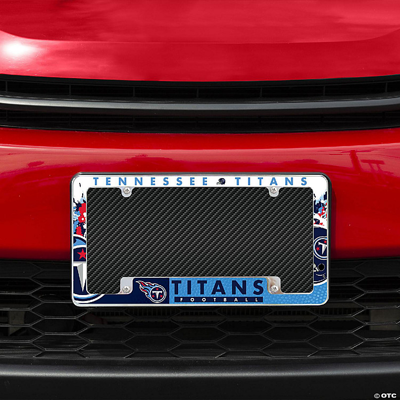 Rico Industries NFL Football Tennessee Titans Primary 12 x 6 Chrome All  Over Automotive License Plate Frame for Car/Truck/SUV