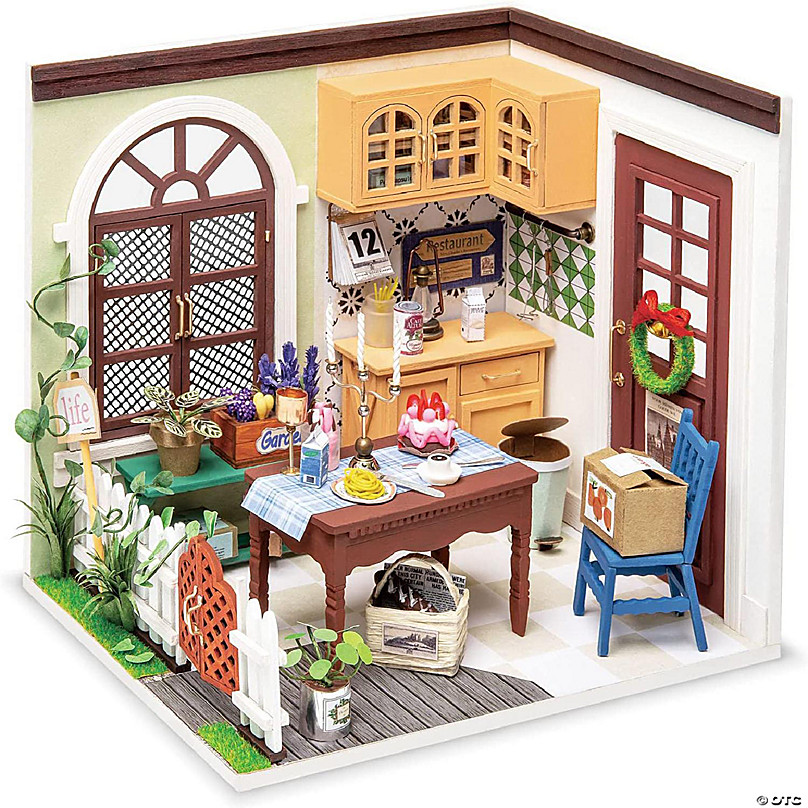Robotime Wooden Dollhouse with Furniture & Light DIY Miniature House  Perfect Gift for Boys and Girls