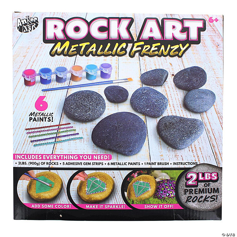 Metallic rock painting – Finding Fairies