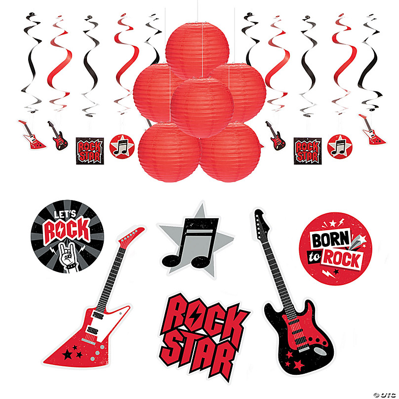  10 Pcs Rock and Roll Party Decorations Rock Star Centerpieces  Born to Rock Party Decorations Music Theme Party Supplies Halloween Rock  Birthday Decorations for Birthday Baby Shower Party Supplies : Toys