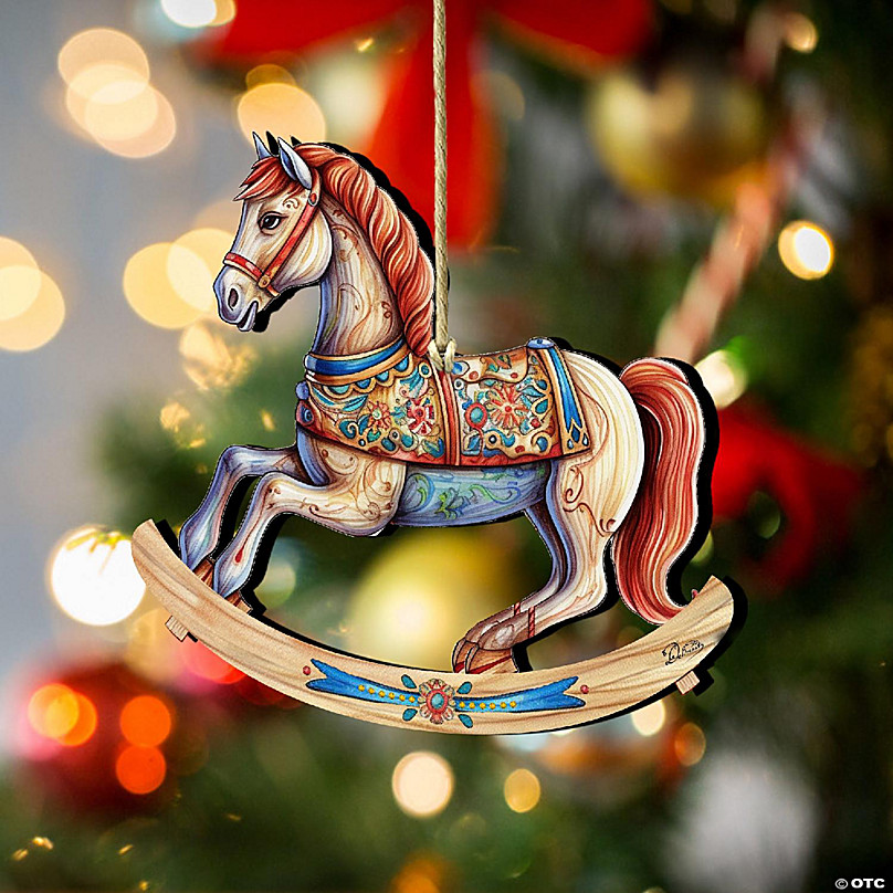 Carousel Horse Wooden Ornament by G. Debrekht