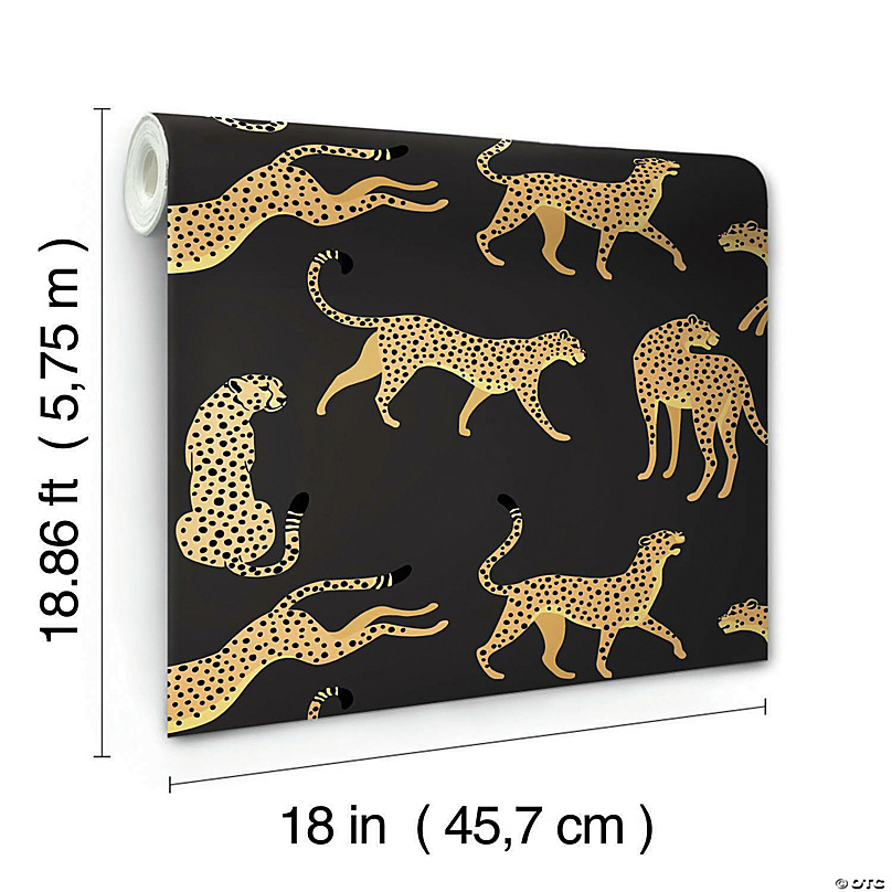 RoomMates Cheetah Cheetah Peel and Stick Wallpaper