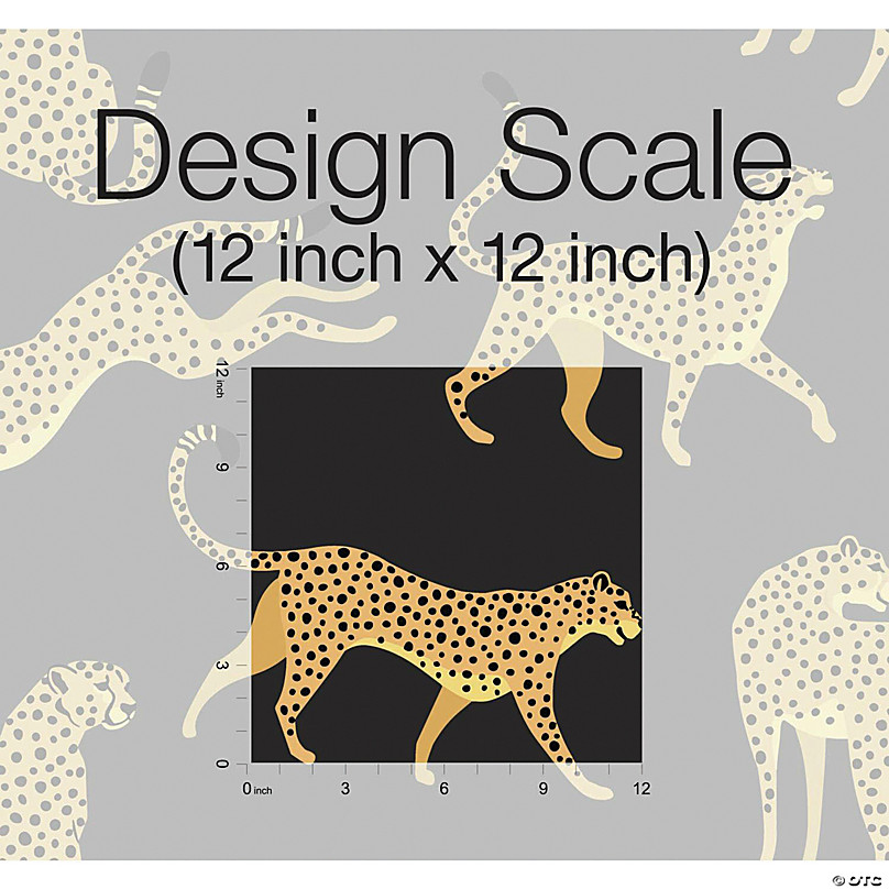 443-62509, Sassy Black Cheetah Print Wallpaper
