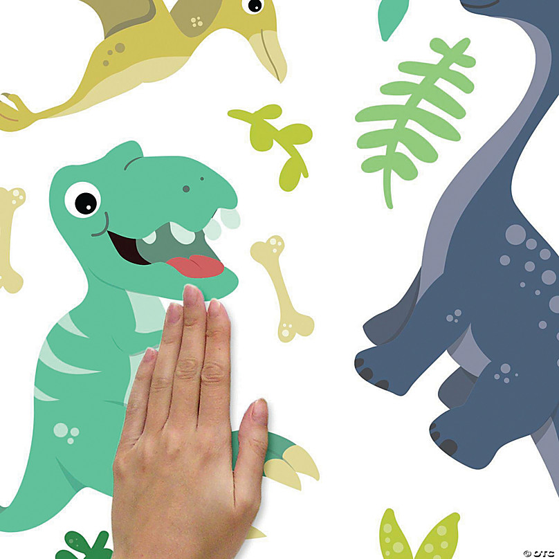 Colorful Dinosaur Wall Stickers Peel and Stick Removable DIY Cartoon D