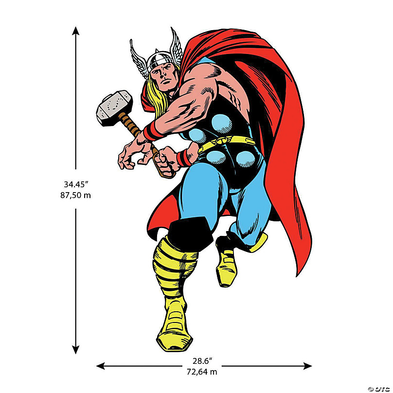 RoomMates Marvel Classic Thor Comic Peel And Stick Giant Wall Decal |  Oriental Trading