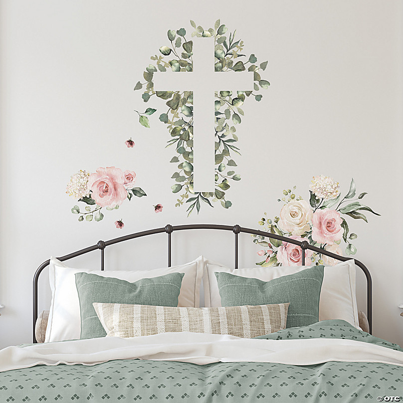 Floral Cross Sticker