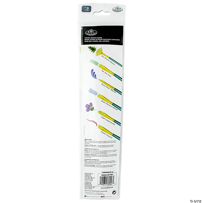 Crayola Big Paintbrush Set, Flat, 4 per Pack, 4 Packs