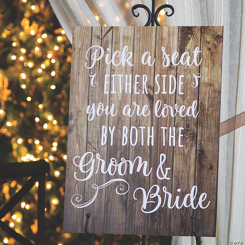 Wedding Seating Sign, Pick A Seat Not A Side Sign, Wedding