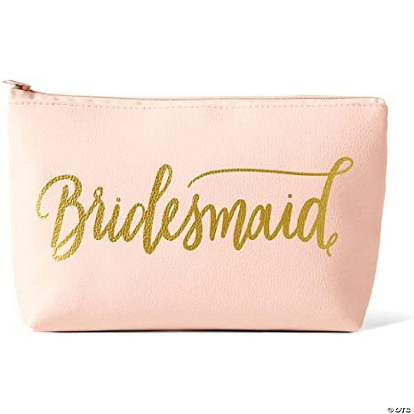 Samantha Margaret - Bridesmaid Faux Leather Makeup Bag - Blush Pink