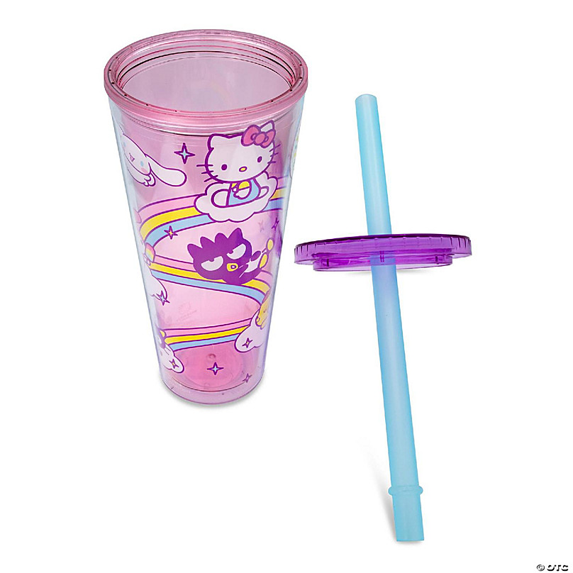 Sanrio Hello Kitty Berry Pink Carnival Cup with Lid Holds 20 Ounces