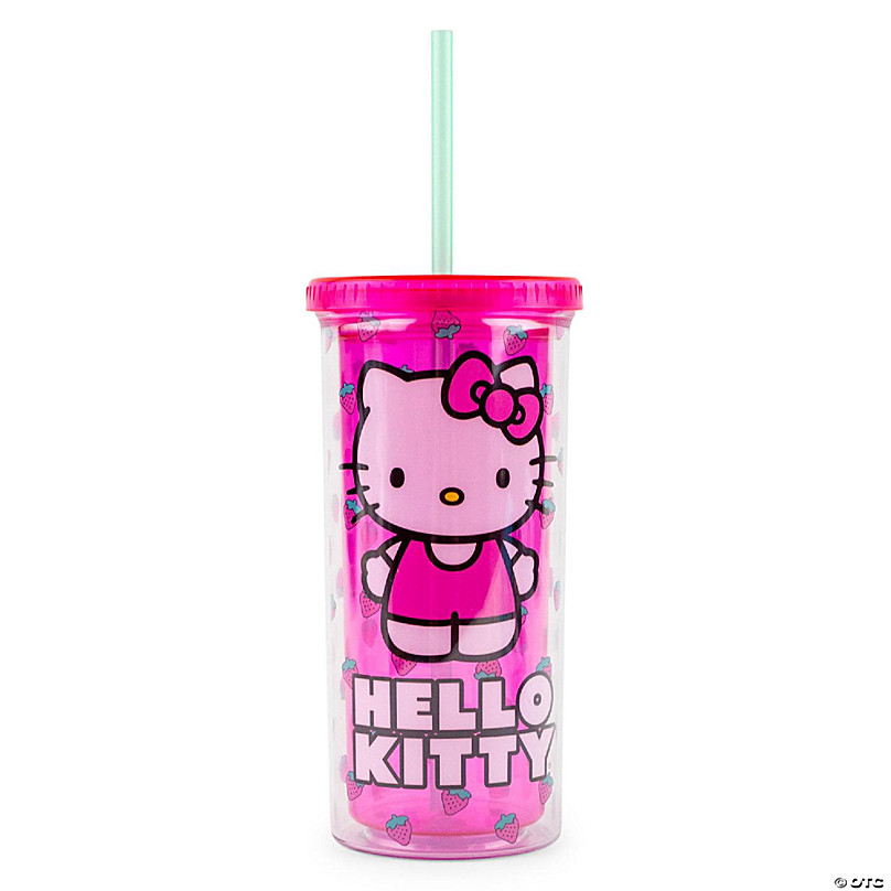 Silver Buffalo Sanrio Hello Kitty Pink Stainless Steel Water Bottle | Holds  42 Ounces