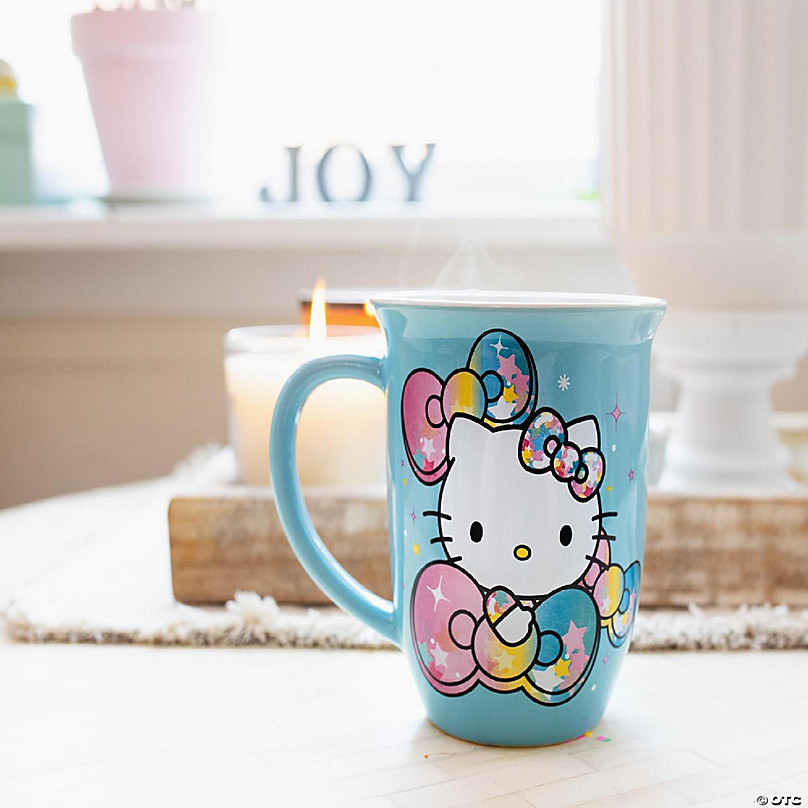 Silver Buffalo Sanrio Hello Kitty Pastel Rainbow Carnival Cup With Lid