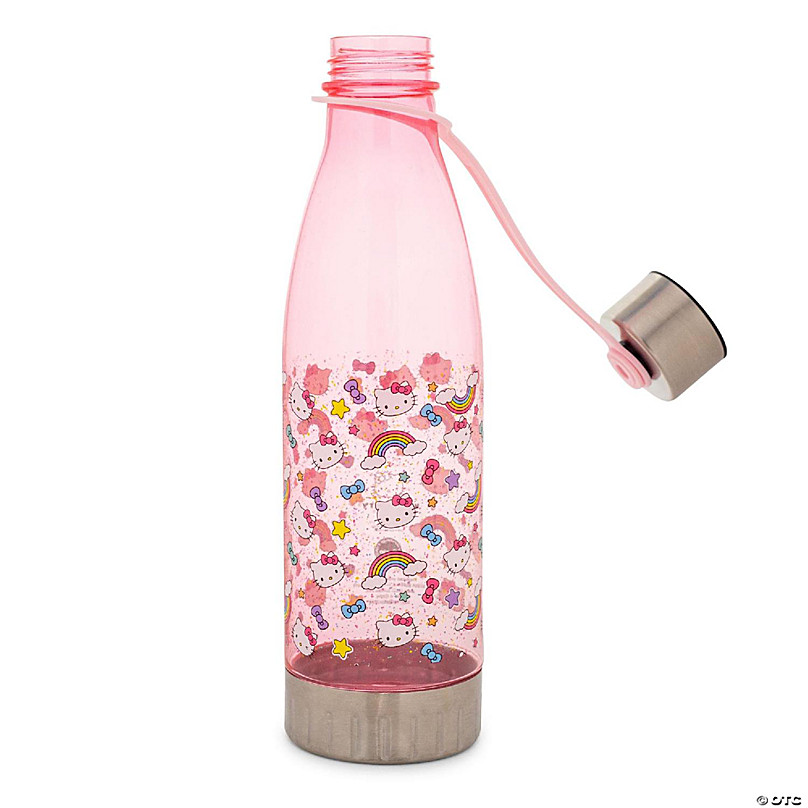 SANRIO KITTY TWIN STAR RUNABOUTS 350ML WATER BOTTLE WITH STRAW