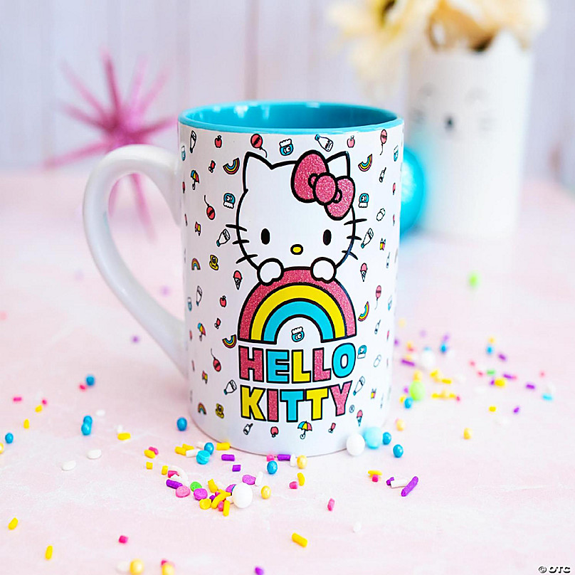 Silver Buffalo Disney Mickey Mouse Rainbow Ceramic Camper Mug