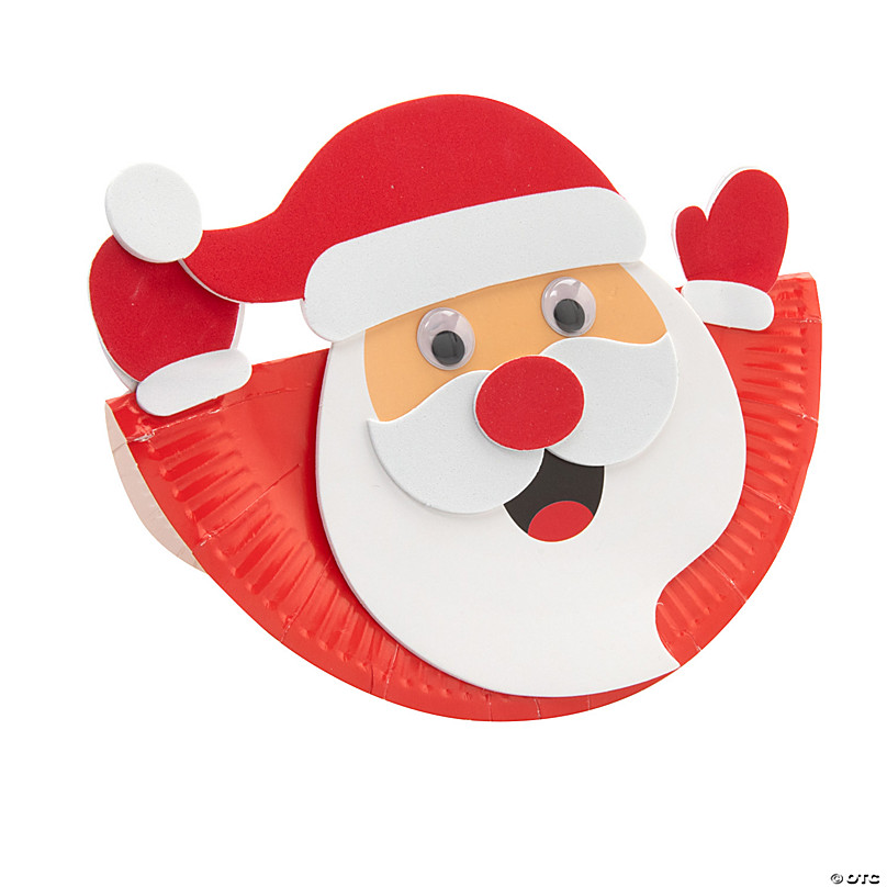 Paper Plate Christmas Crafts - Rudolph, Santa and Frosty
