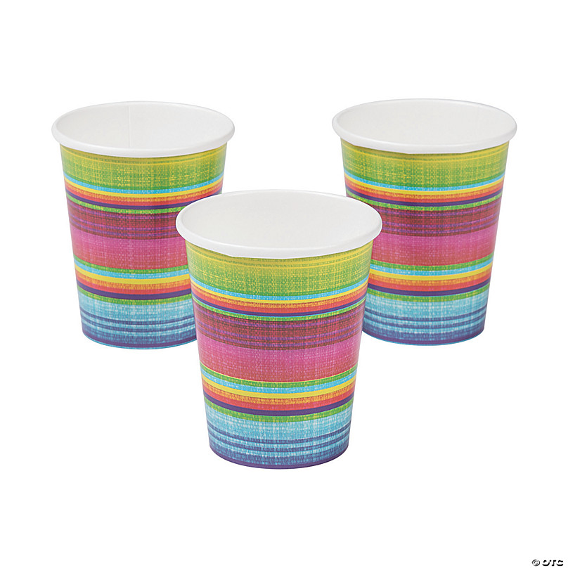 Let's Fiesta Plastic Cups - Bulk set of 50, each cup holds 16 oz - Cinco De  Mayo and Party Supplies