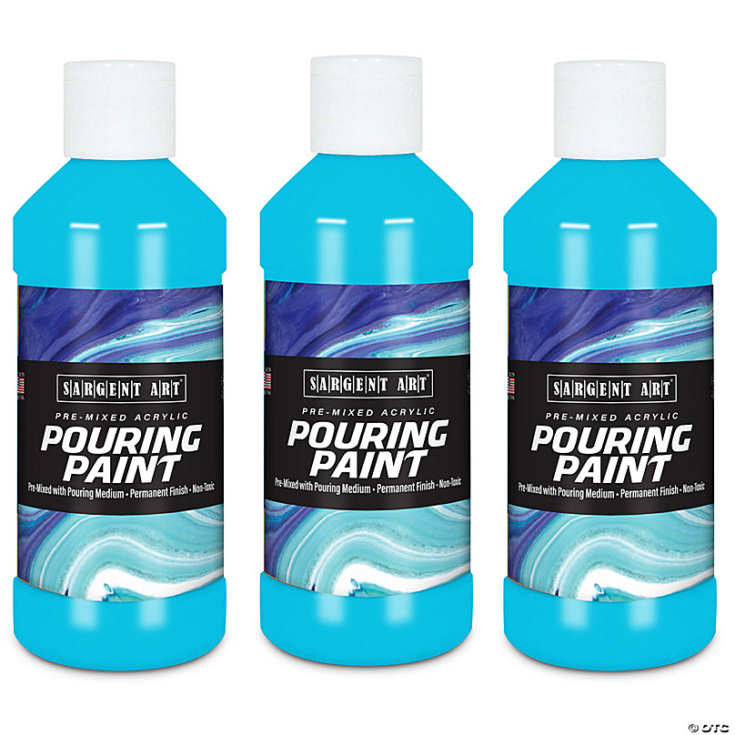 Sargent Art Acrylic Pouring Paint, 8 oz, Pack of 3