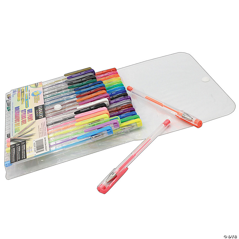 Glitter Fluorescent Metallic Sargent Art 22-1497 36 Color Assorted Gel Pens 