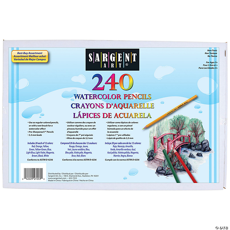 Sargent Art Watercolor Crayons 24-Color Set