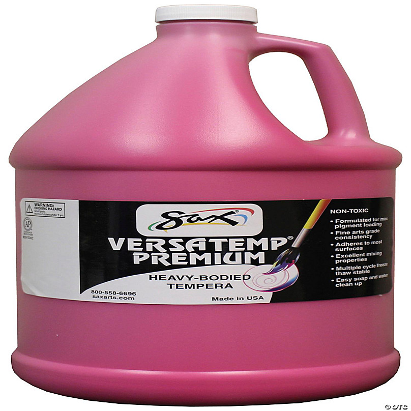 Sax Washable Versatemp Heavy Bodied Tempera Paint, Black, Gallon