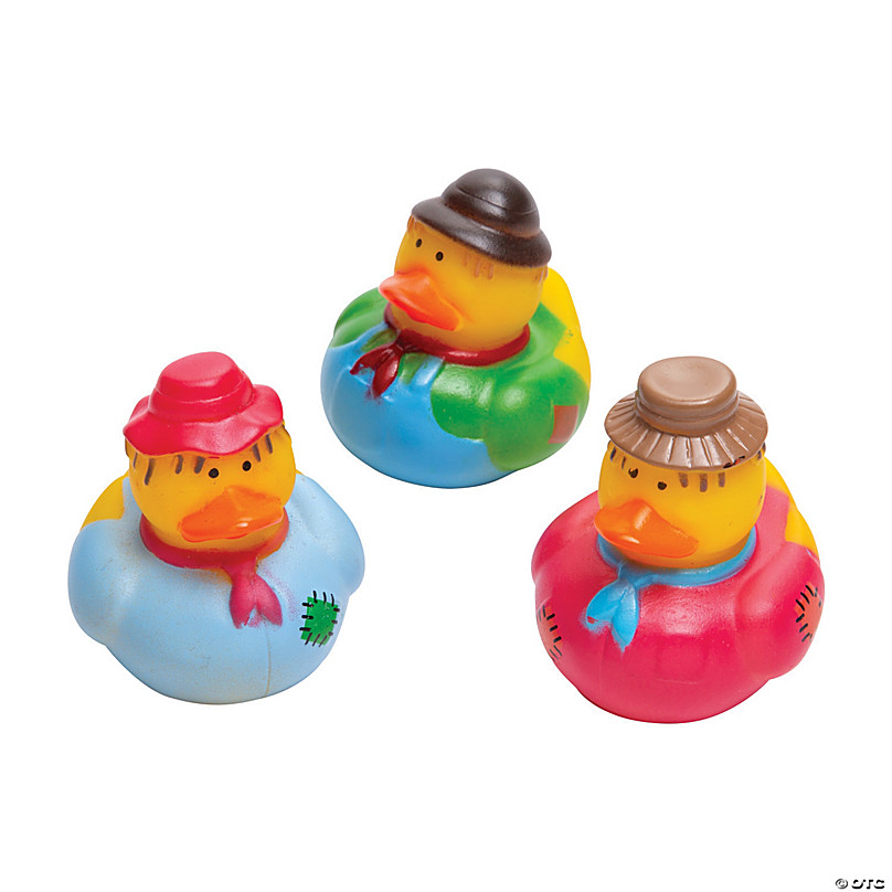 Mini Jack-O'-Lantern Rubber Ducks - 12 Pc.