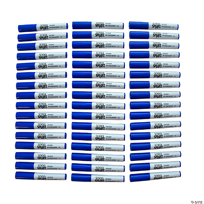 Bulk 48 Pc. Blue Dry Erase Marker Teacher Pack