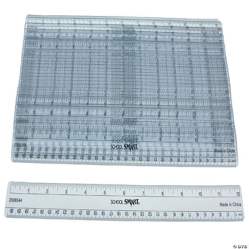  100 Pieces 12 Inch Ruler Bulk Clear Plastic Flexible Rulers  with Centimeters and Inches Kids Ruler Straight Metric Ruler Drafting  Measuring Tool for Classroom School Students Families Education : Office  Products