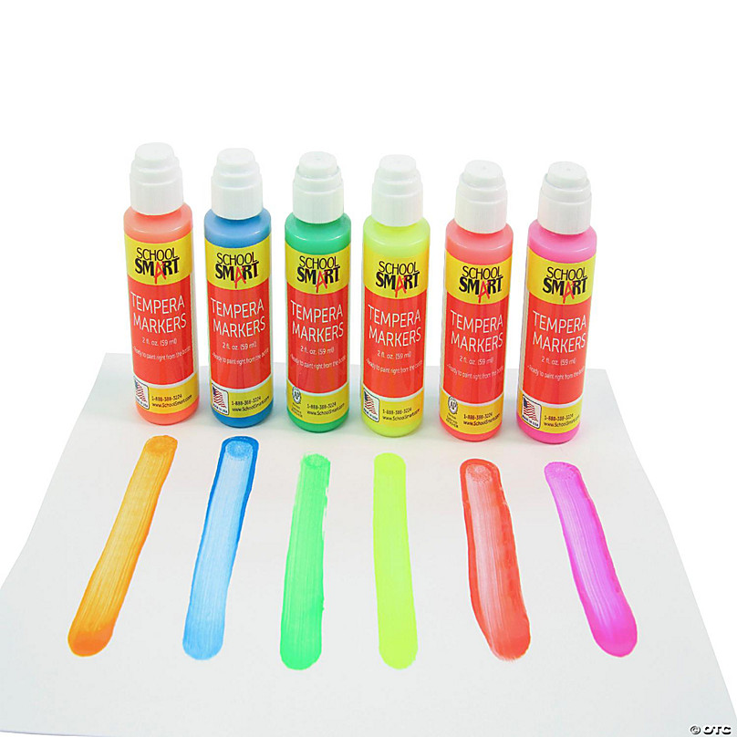 6*25ml Neon Color Tempera Paint for Students and Kids - China Pigment,  Poster
