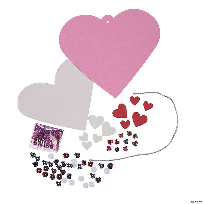 Bright Valentine's Day Heart Suncatcher Craft Kit - Makes 12