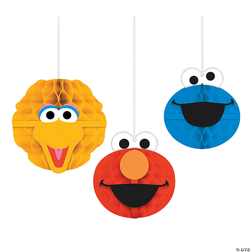 Sesame Street® Honeycomb Hanging Decorations - 3 Pc.