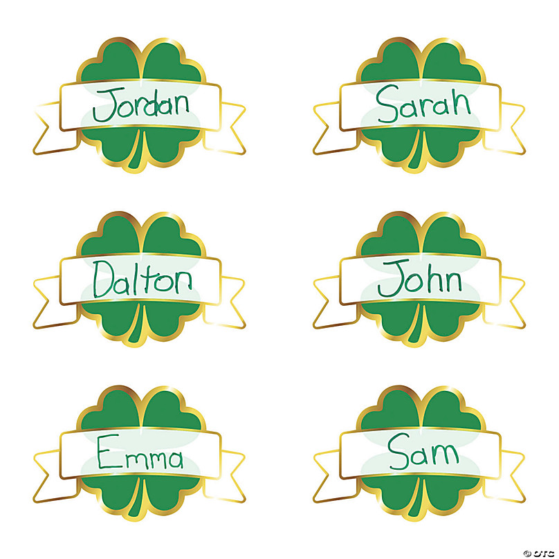 St Patricks Day Gift Tags Editable Labels Printable Shamrock Name tags