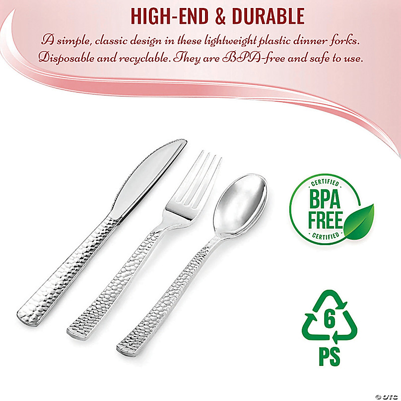 3000 Pc. White Disposable Plastic Cutlery Set - Spoons, Forks and