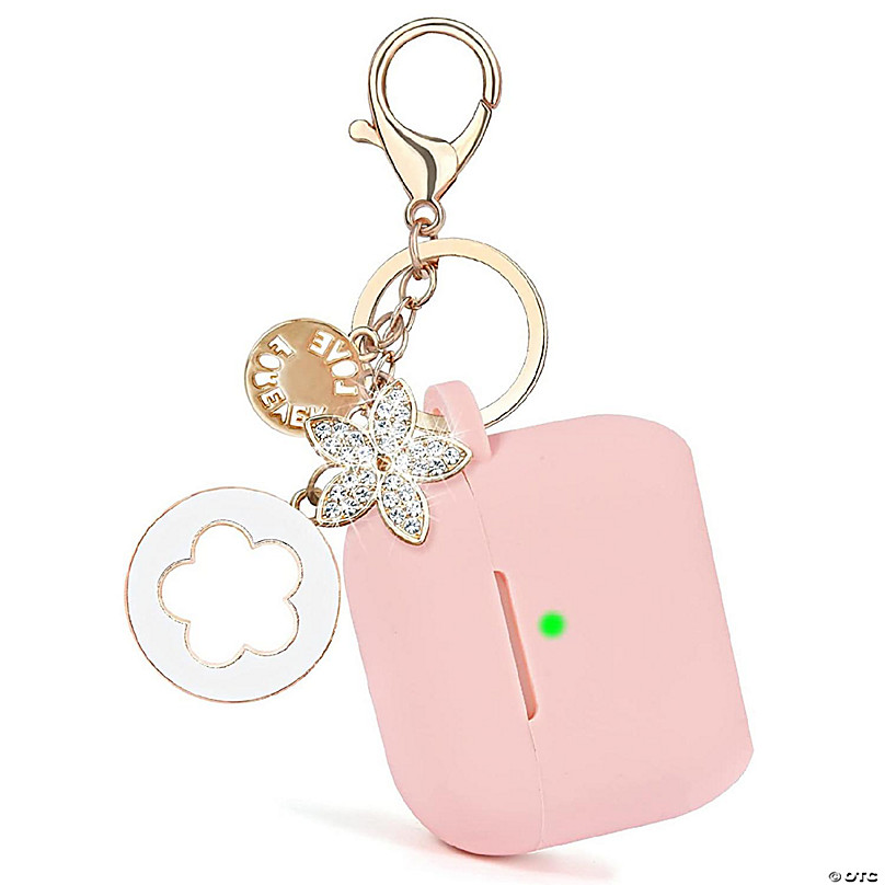 Silicone Case for Apple AirPods Pro 2 with Love Charm Keychain - Pink