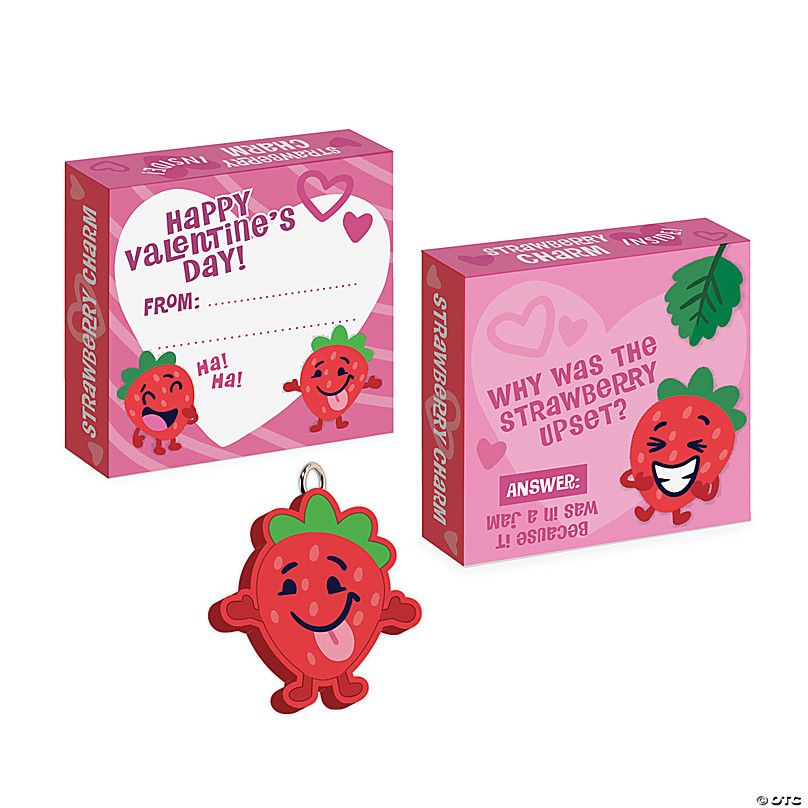 Silly Jokes Valentines with Fruit Charms