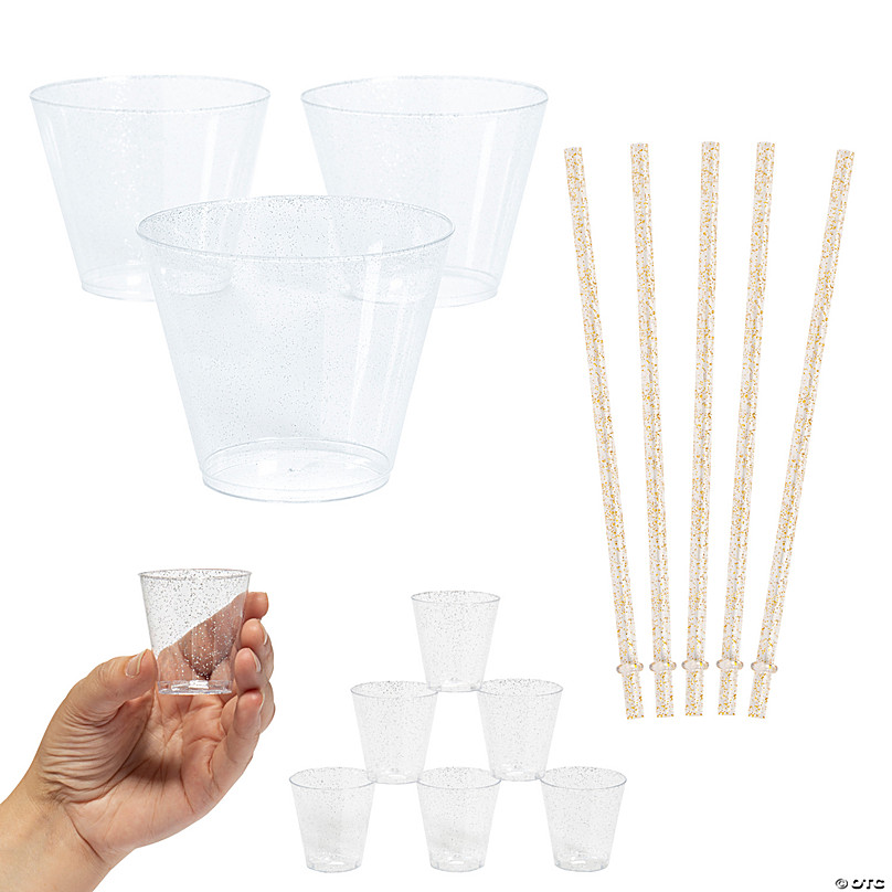 Bulk 36 Pc. Diamond Cups with Lids & Straws