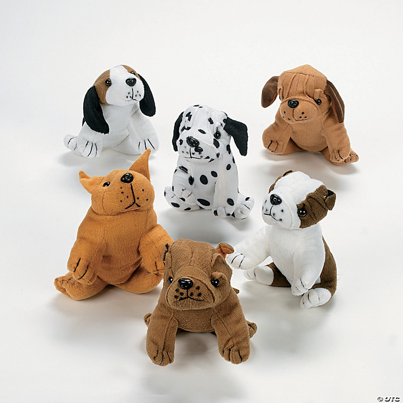 Mini Stuffed Dogs - 12 Pc.