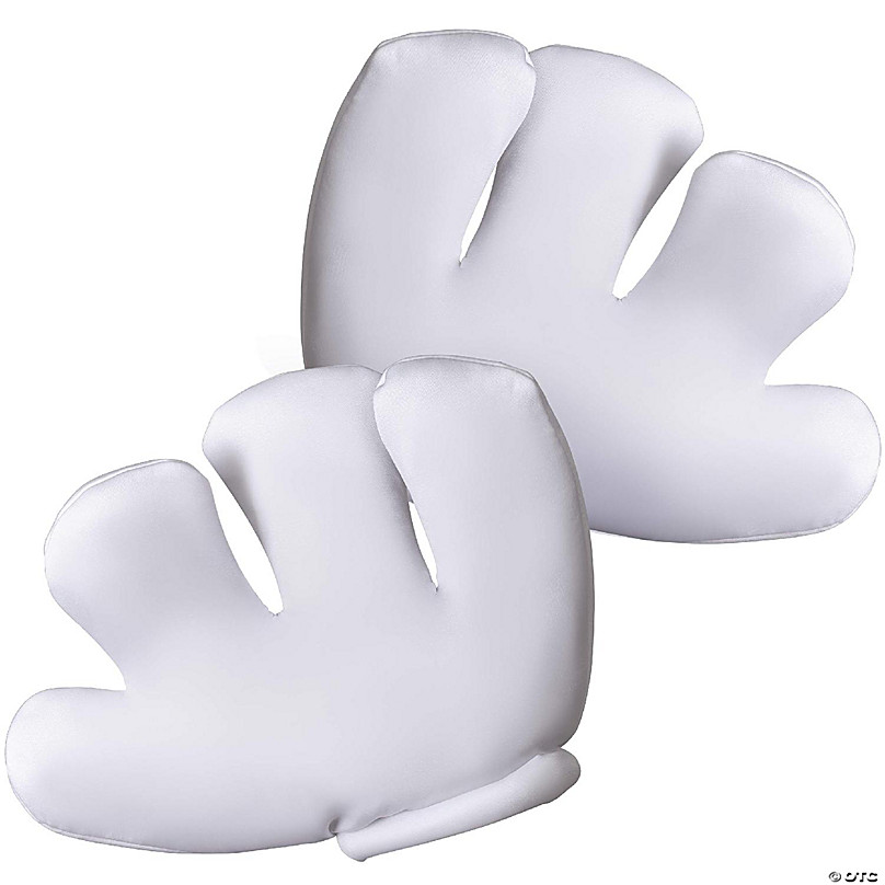 Skeleteen Cartoon Hand Gloves Costume - Giant White Puffy Hands