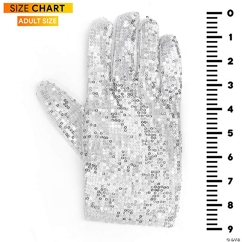  Skeleteen Michael Jackson Sequin Glove - White Right Handed  Glove Costume Accessory - 1 Piece : skeleteen: Clothing, Shoes & Jewelry