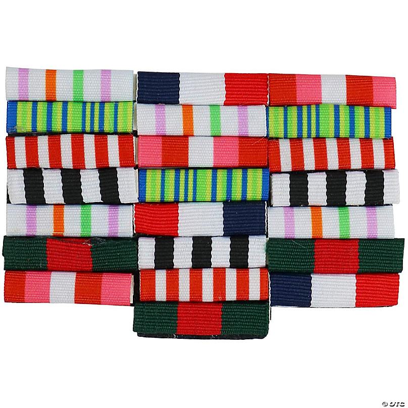 Skeleteen Military Combat Medal Ribbons - Pretend Army War Hero Costume  Accessories Ribbon Medals Pins