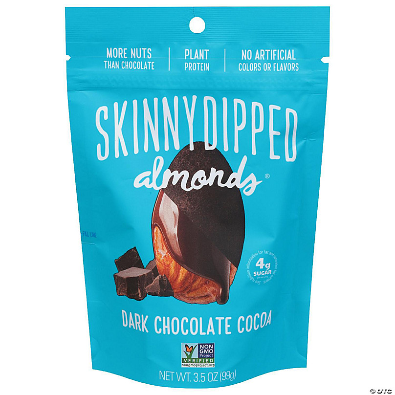 Skinny Dipped Almonds Dark Chocolate Cocoa Case of 10 3.5 OZ