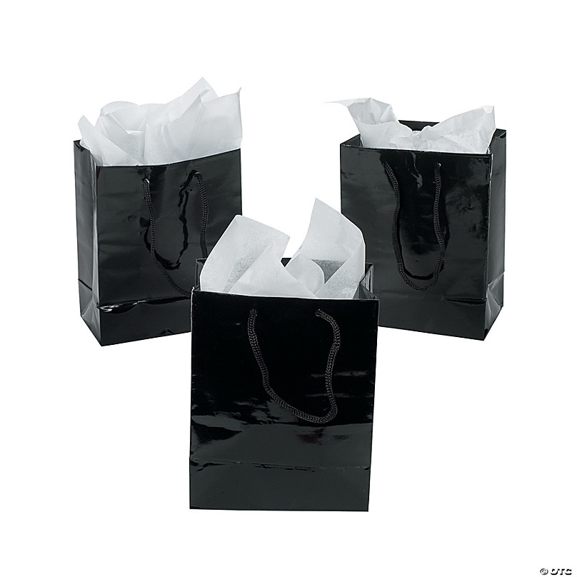 small black gift bags bulk