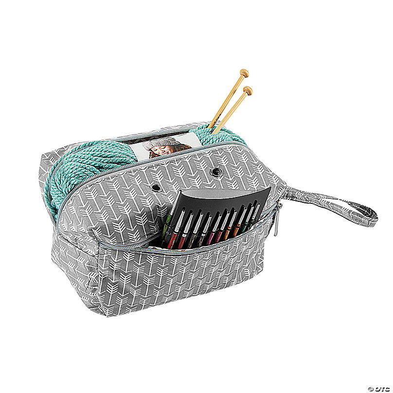 Small Grey Knitting Bag