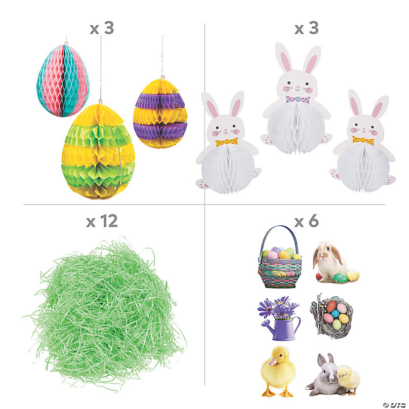  Easter Hanging Swirl Decorations - Pack of 36